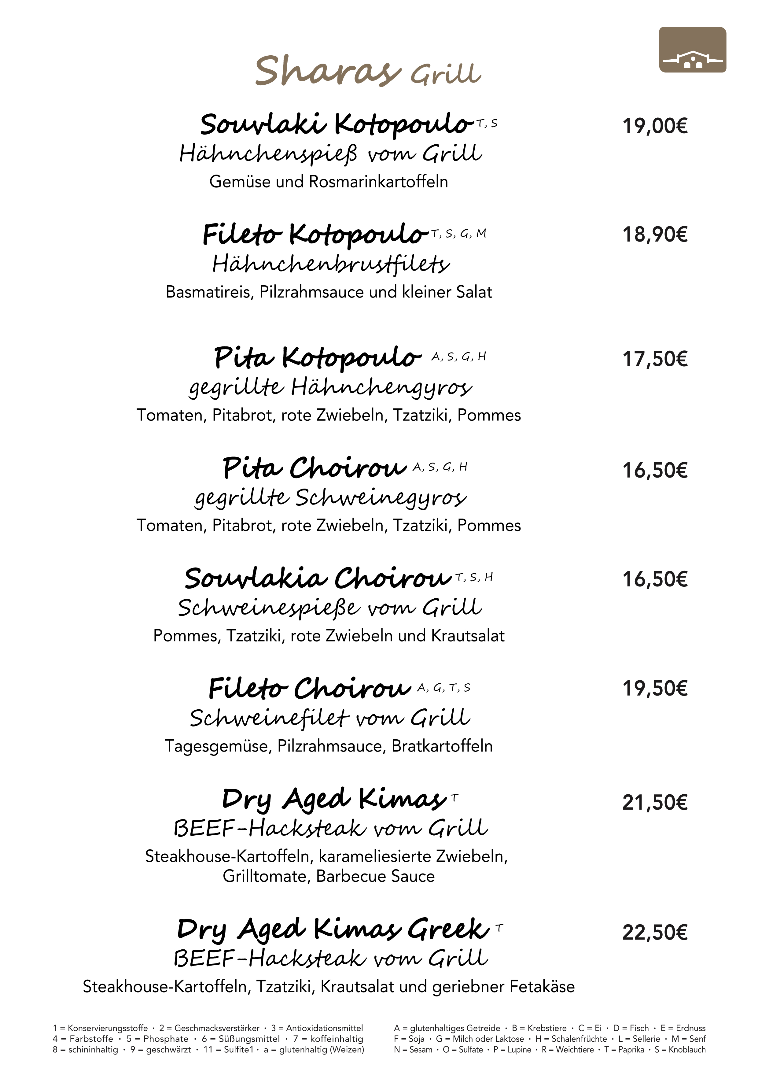 Souvlaki, Hähncnebrustfilet, Gyros, Pita, Schweinefilet, Hacksteak, Rosmarinkartoffeln